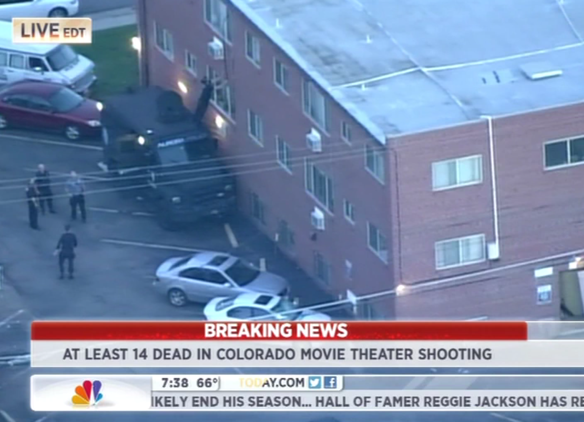 dark knight shooting aerial shot climbing into apartment
